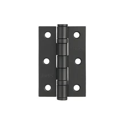 Zoo Hardware Door Hinge 2 Ball Bearing 3"x2"x2mm - Powder Coat Black