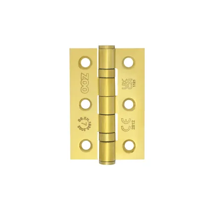 Zoo Hardware Stainless Steel Door Hinge UKCA/CE - Polished Brass