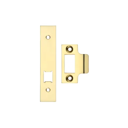 Zoo Hardware Spare Acc Pk for UK Horizontal Locks - *BLANK* - Contains Forend, Strike and Fixing Screws (Latch Version) - Brass