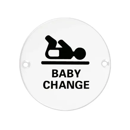 Zoo Hardware Baby Change - 76mm dia - White
