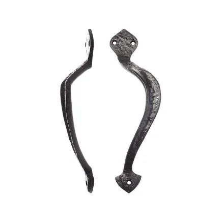 Zoo Hardware Offcentre Pull Handle - 9.5" - Right Hand - Black