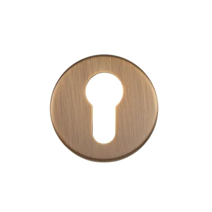 Zoo Hardware Euro Profile Escutcheon - 52mm Dia - Grade 201 - Antique Brass