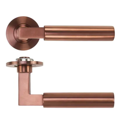 Zoo Hardware Garda Lever on 4mm Round Slim Sprung Rose - PVD Bronze