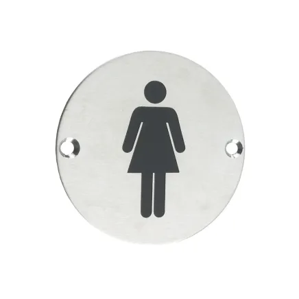 Zoo Hardware Sex Symbol - Female - 76mm dia - Satin Stainless