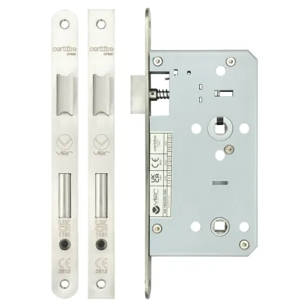 Zoo Hardware Din bathroom - 78mm c/c - backset 60mm - Satin Stainless