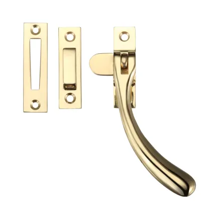 Zoo Hardware Bulb End Casement Fastener - Offset Version - Polished Brass