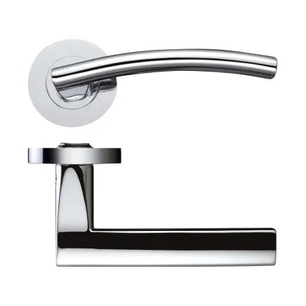 Zoo Hardware Amalfi lever on round rose - Polished Chrome