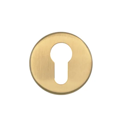 Zoo Hardware Euro Profile Escutcheon - 52mm Dia - Grade 201 - PVD Satin Brass