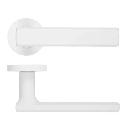 Zoo Hardware Frigo Lever On Round Rose - White