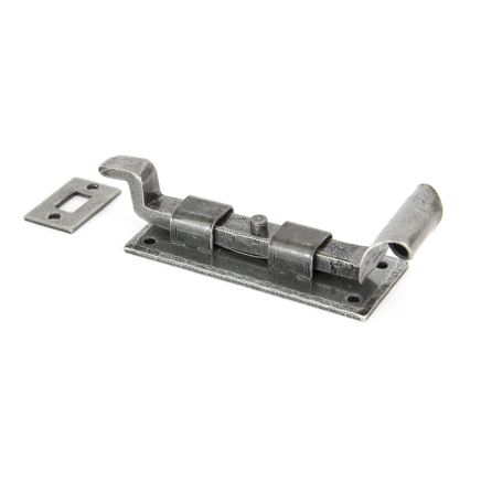 Pewter 4" Cranked Door Bolt