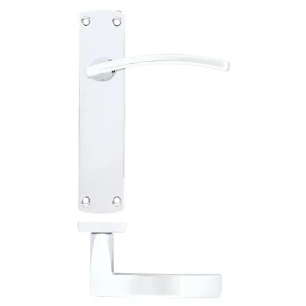 Zoo Hardware Toledo Lever on latch backplate - Polished Chrome