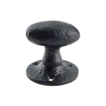 Zoo Hardware Oval Mortice Knob - 2.5" - Un-Sprung - Black