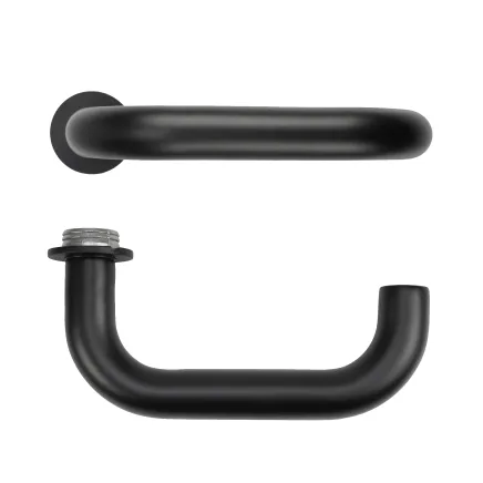 Zoo Hardware Maggiore Lever on 32mm Round Mini Rose - Black