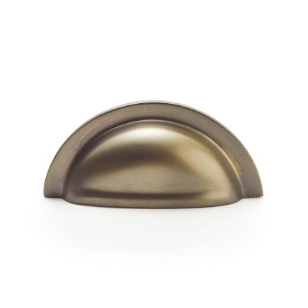 Alexander & Wilks - Bardom Ridged Cabinet Cup Pull - Antique Brass