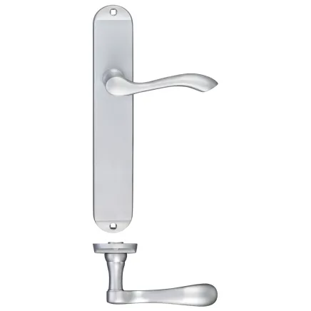 Zoo Hardware Arundel Lever Latch Furniture - Long Plate - Satin Chrome
