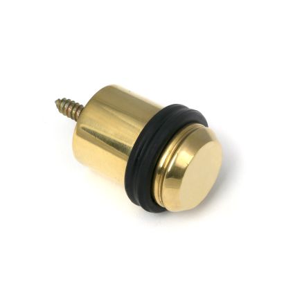Polished Brass Floor Mounted Door Stop