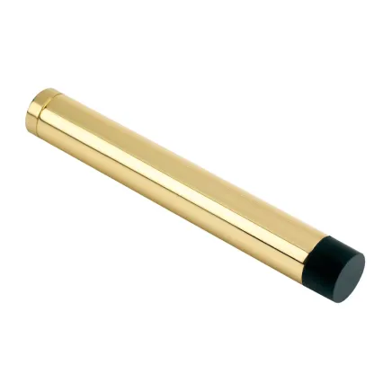 Zoo Hardware Door Stop - Cylinder without Rose 105mm - Polished Brass