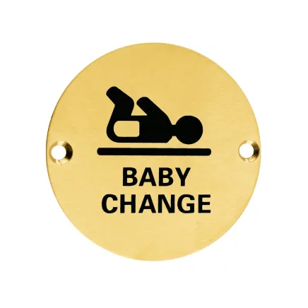 Zoo Hardware Baby Change - 76mm dia - PVD Satin Brass