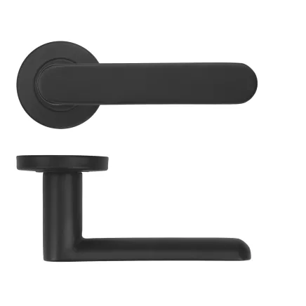 Zoo Hardware Atlas Lever on Round Rose 52mm x 8mm Push-on Rose - BS EN 1906 Grade 3 - Grade 201 - PCB