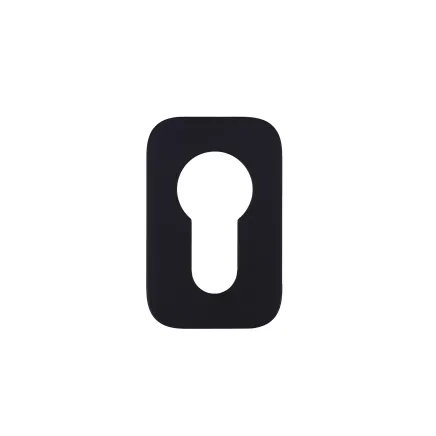Zoo Hardware Euro Profile Escutcheon - Rosso Mini Squircle - 50 x 32 x 3 - Black