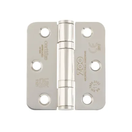 Zoo Hardware Grade 11 Ball Bearing Hinge Stainless Steel Radius - Grade 201 -76 x 67 x 2.5mm