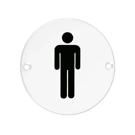 Zoo Hardware Sex Symbol - Male - 76mm dia - White