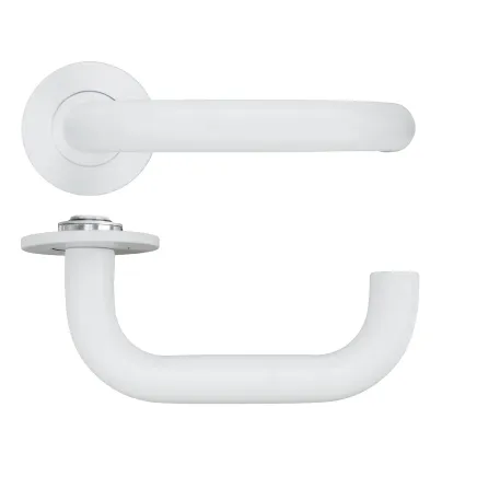 Zoo Hardware Maggiore Lever on 4mm Round Slim Sprung Rose - White