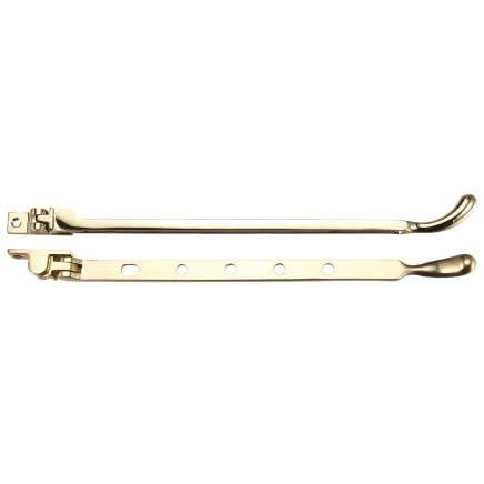 Zoo Hardware Bulb End Casement Stay - Polished Brass