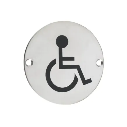 Zoo Hardware Sex Symbol - Disabled - 76mm dia - Stainless Steel
