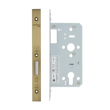 Zoo Hardware 2 Piece - DIN euro deadlock - backset 55mm - Antique Brass