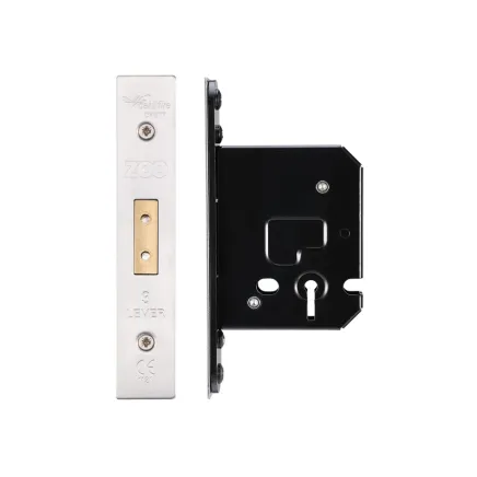 Zoo Hardware 3 Lever Dead Lock - 64mm C/W PVD Forend and Strike - Satin Stainless
