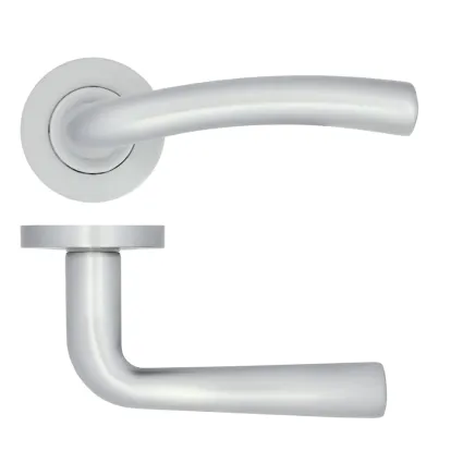Zoo Hardware Seville lever on rose - Satin Chrome