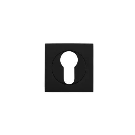 Zoo Hardware Square euro profile escutcheon - Oscuro Matt Black