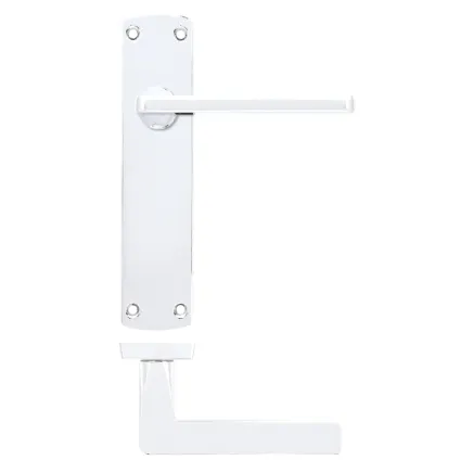 Zoo Hardware Leon lever on latch backplate - Polished Chrome