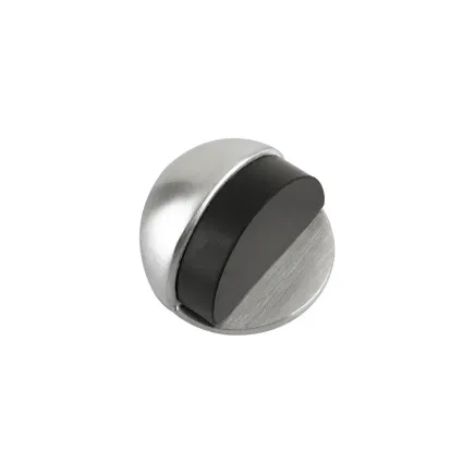 Zoo Hardware Door Stop - Floor Mounted - Oval 50mm dia. - Satin Chrome