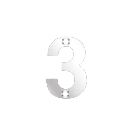 Zoo Hardware Numerals - 50mm - Stainless Steel