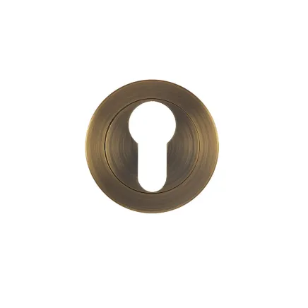 Zoo Hardware Escutcheon euro profile - Antique Brass