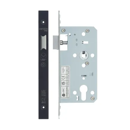 Zoo Hardware 2 Piece - DIN latch - backset 55mm - Black
