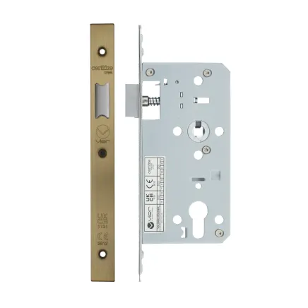 Zoo Hardware 2 Piece - DIN latch - backset 55mm - Antique Brass