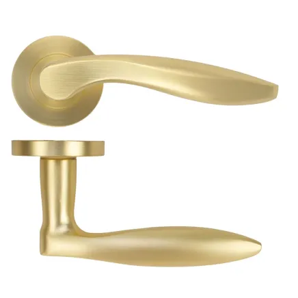 Zoo Hardware Cadiz lever on rose - Satin Brass
