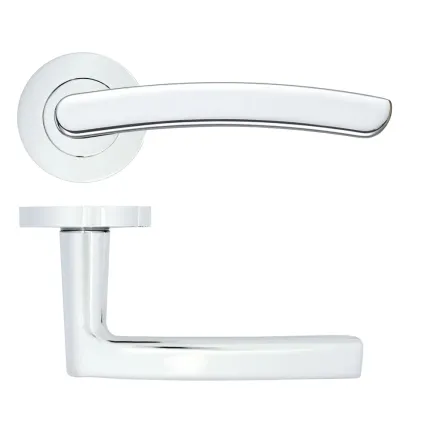 Zoo Hardware Santiago lever on rose - Polished Chrome