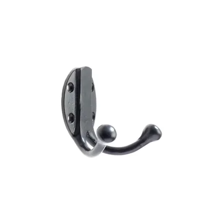 Zoo Hardware Double Robe Hook - Black