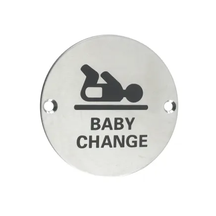 Zoo Hardware Baby Change - 76mm dia - Satin Stainless
