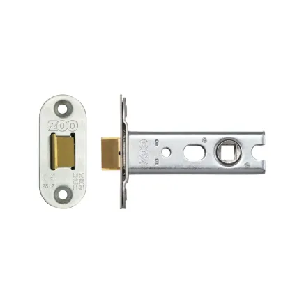 Zoo Hardware Tubular Latch (Knobs) - Architectural 45* Travel - Radius 76mm C/W SSS forend - Satin Stainless