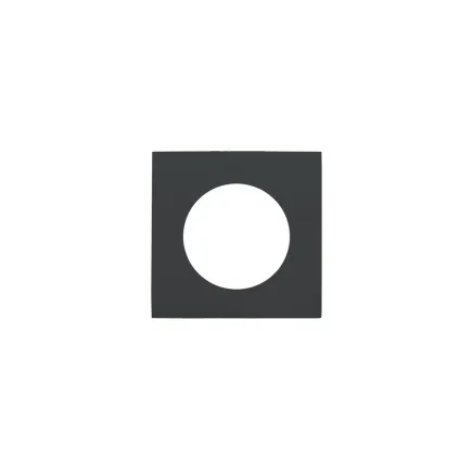 Zoo Hardware Spare square rose - Oscuro Matt Black