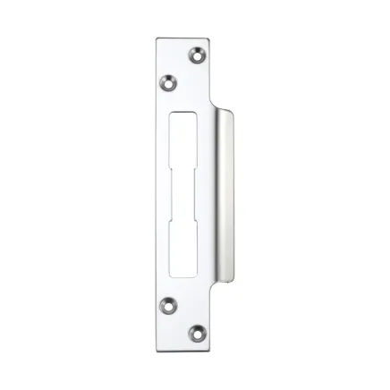 Zoo Hardware Spare Extended Tongue Strikes for UK Locks C/W fixing Screws - Stainless Steel