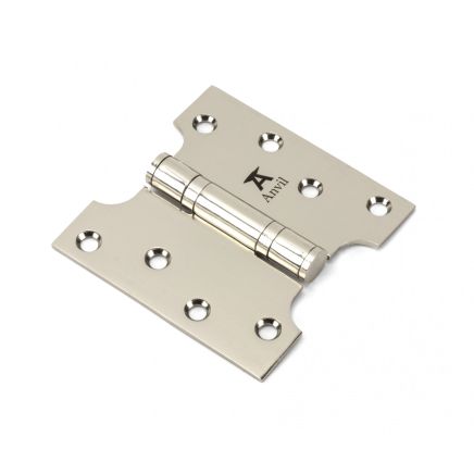 Polished Nickel 4" x 2" x 4"  Parliament Hinge (pair) ss