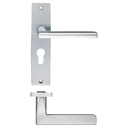 Zoo Hardware Venice lever on euro backplate - Satin Chrome