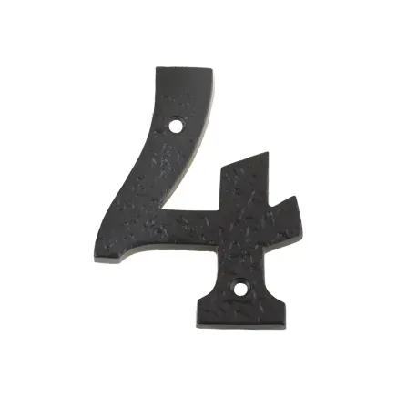 Zoo Hardware Numeral - No. 4 - 4" - Black