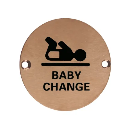 Zoo Hardware Baby Change - 76mm dia - PVD Bronze